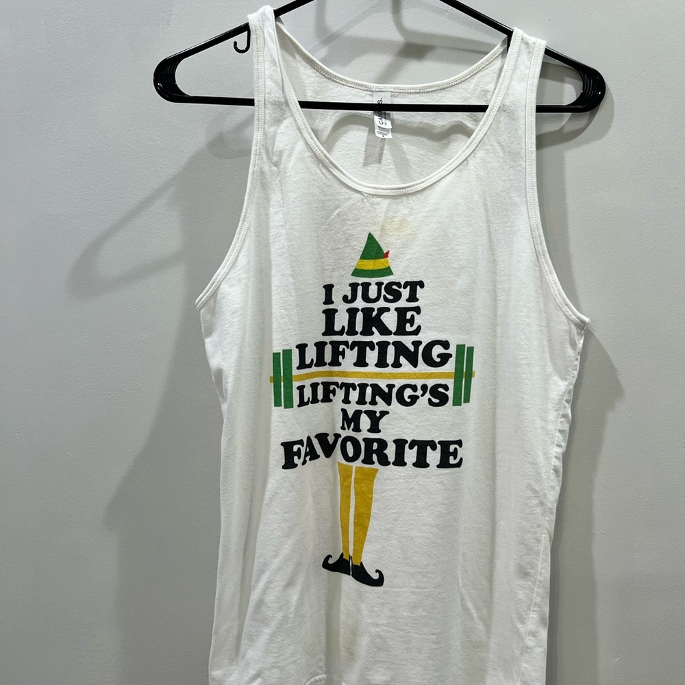 ELF themed weightlifting shirt